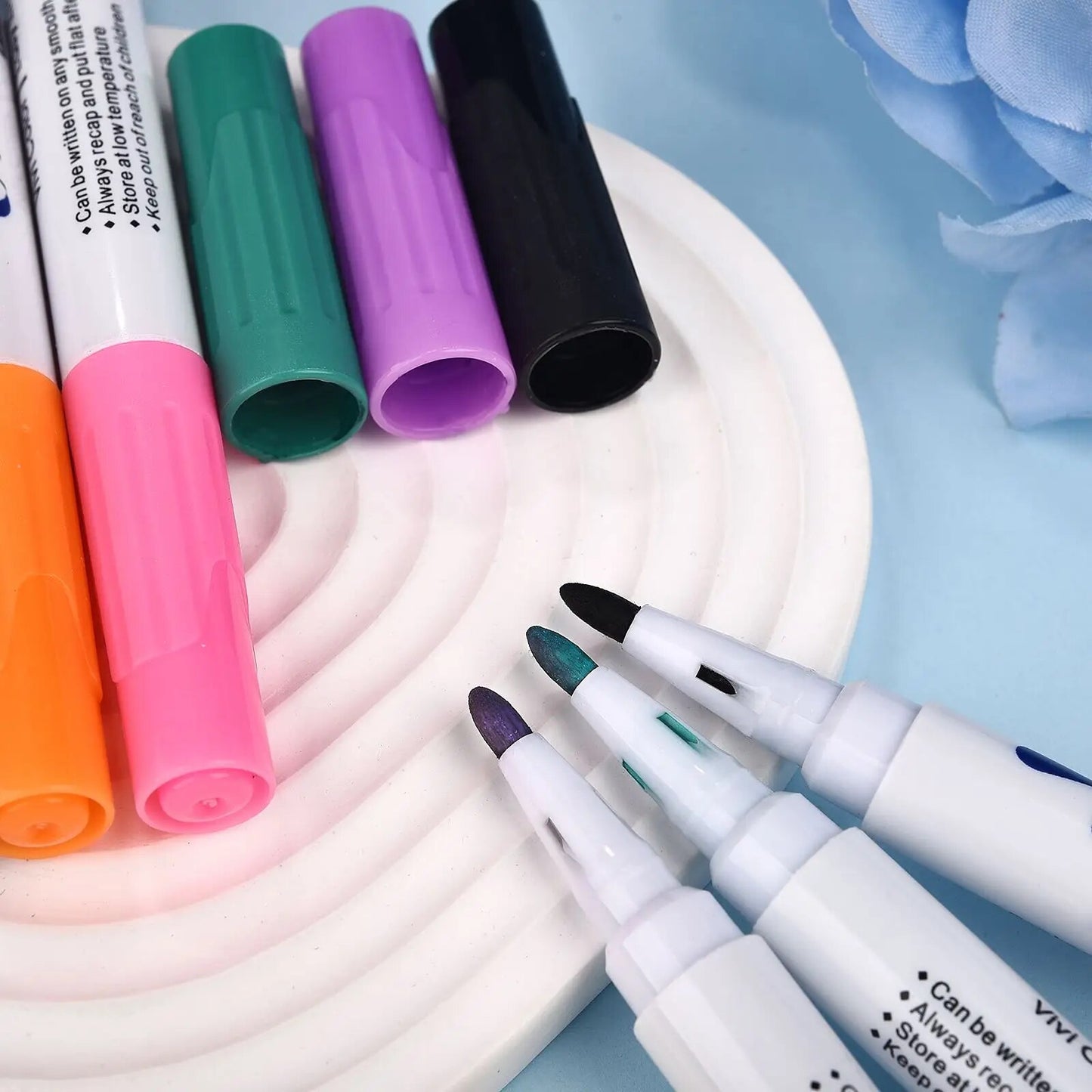 Kids' Creative Splash 8/12-Color Water Magic Pen Set: Float & Doodle Art Markers for Early Artistic Discovery