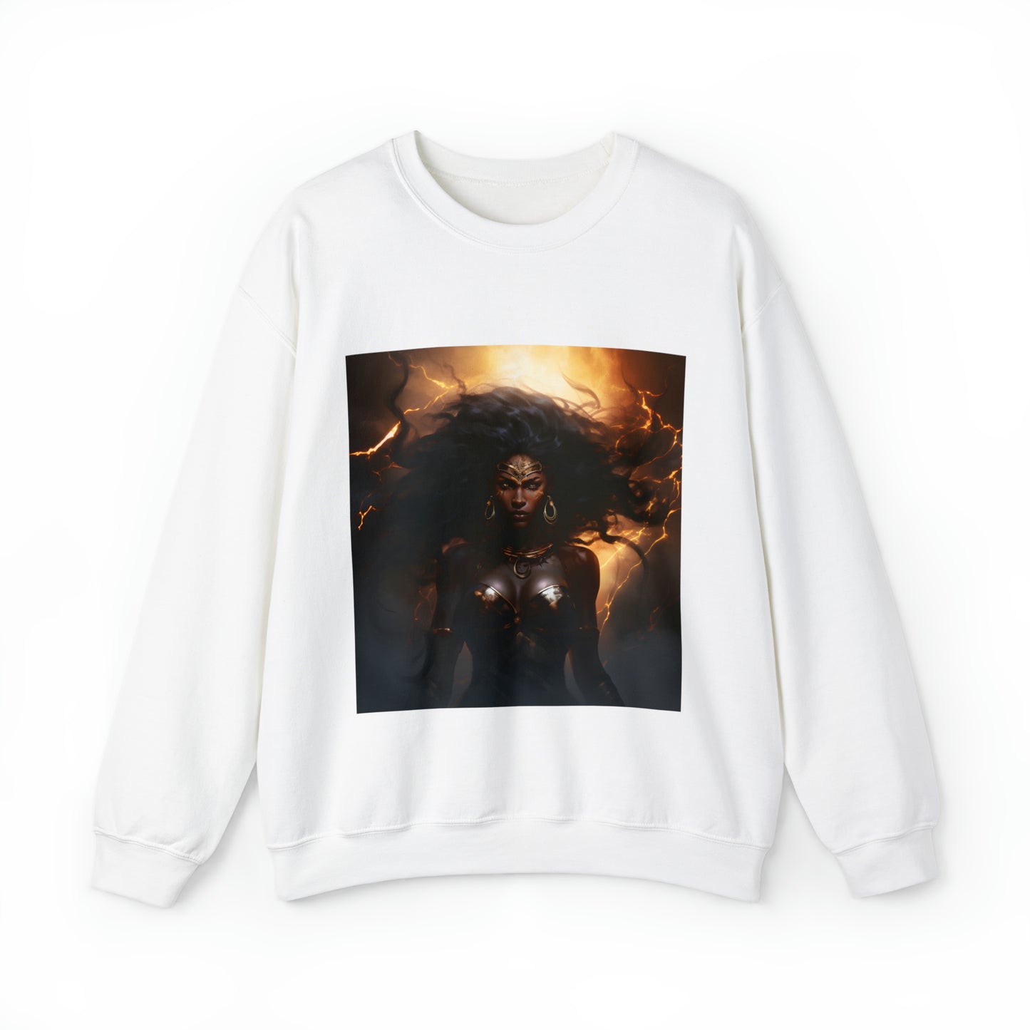 Sekhmet Egyptian goddess Heavy Blend™ Crewneck Sweatshirt