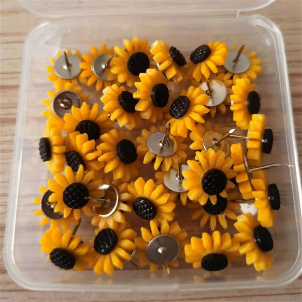 Sunflower push pins.