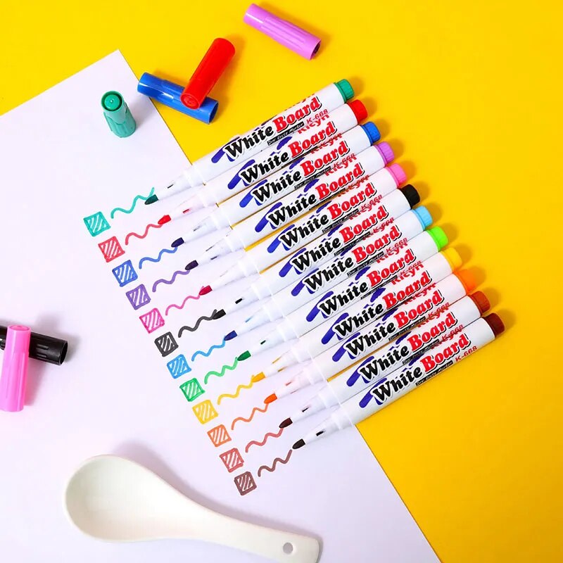 Color Magic Spoon Water Doodle Set: Floating Art Markers for Kids' Early Creative Learning & Play