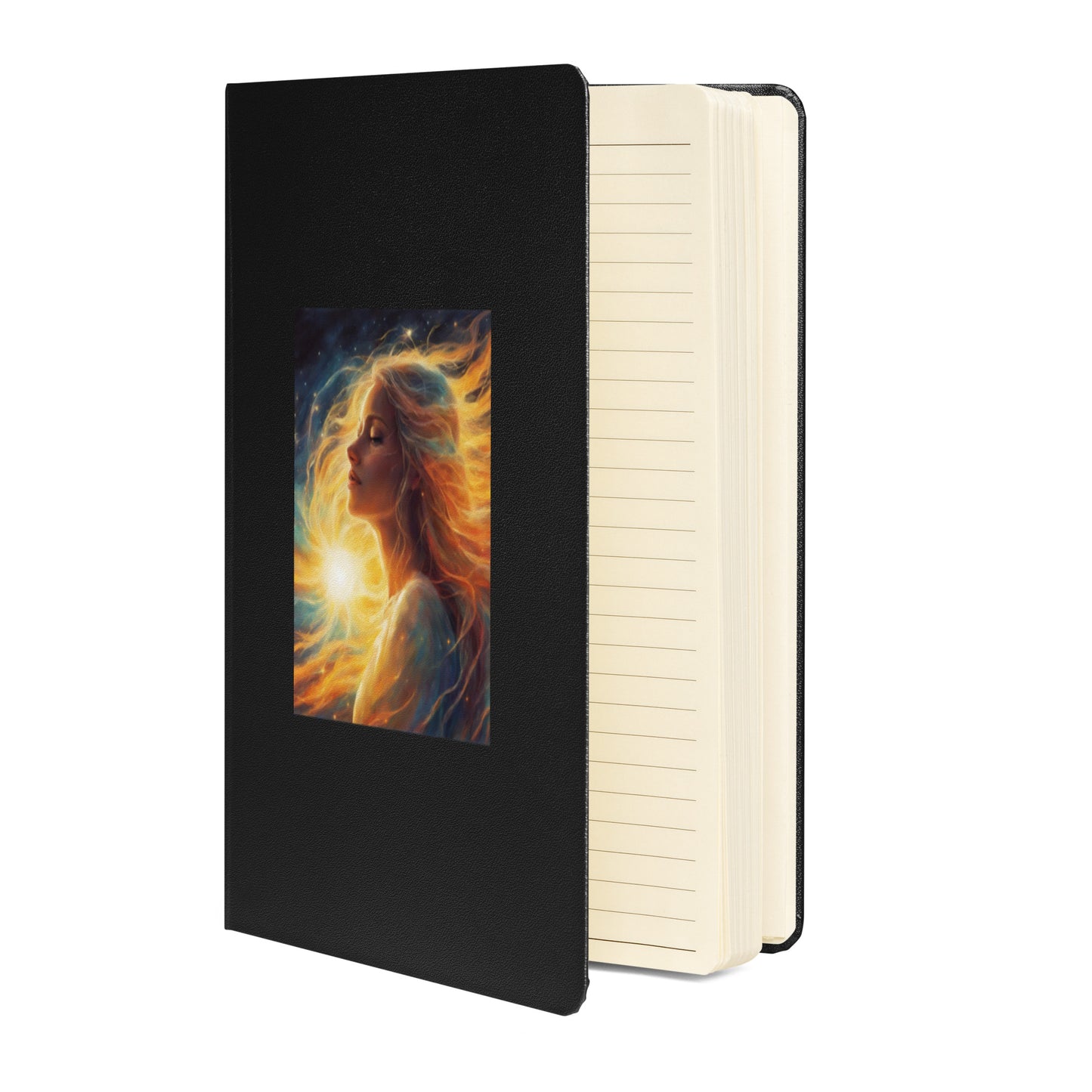 Glowing Girl Hardcover bound notebook