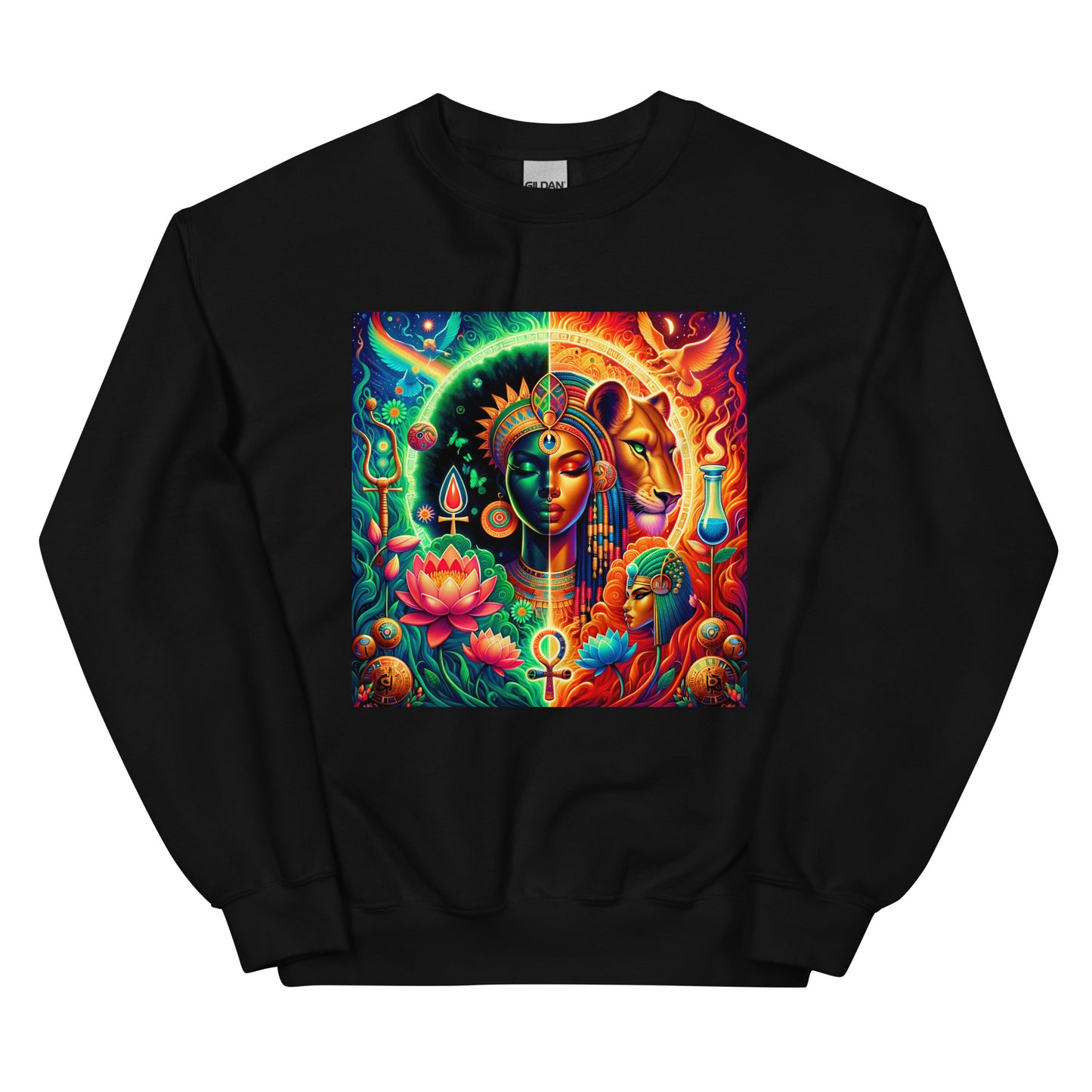 Sekhmet/ Hathor Dual goddess Sweatshirt