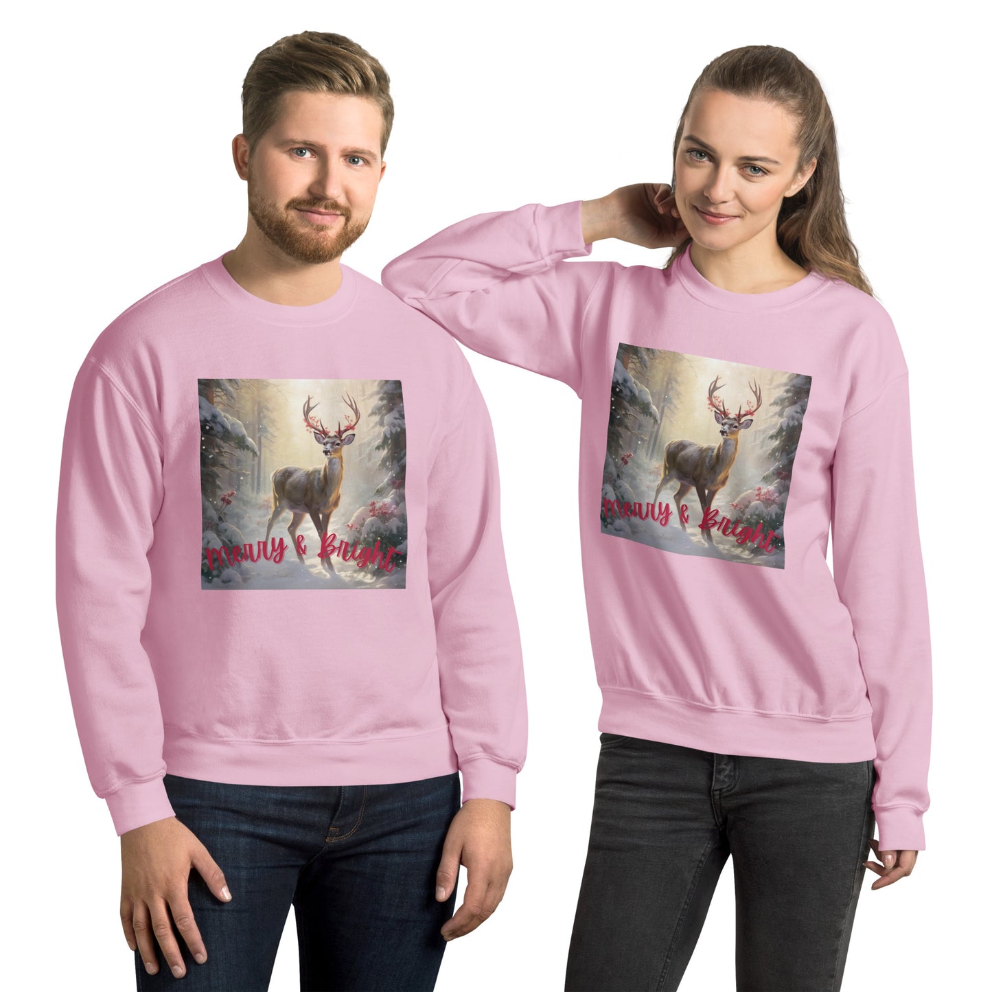 Merry and Bright Reindeer Sweatshirt