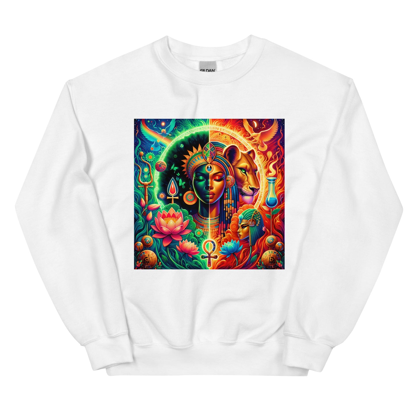 Sekhmet/ Hathor Dual goddess Sweatshirt